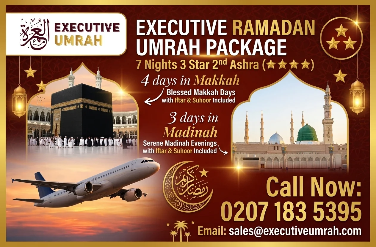 7 Nights 3 Star 2nd Ashra Ramadan Umrah Package