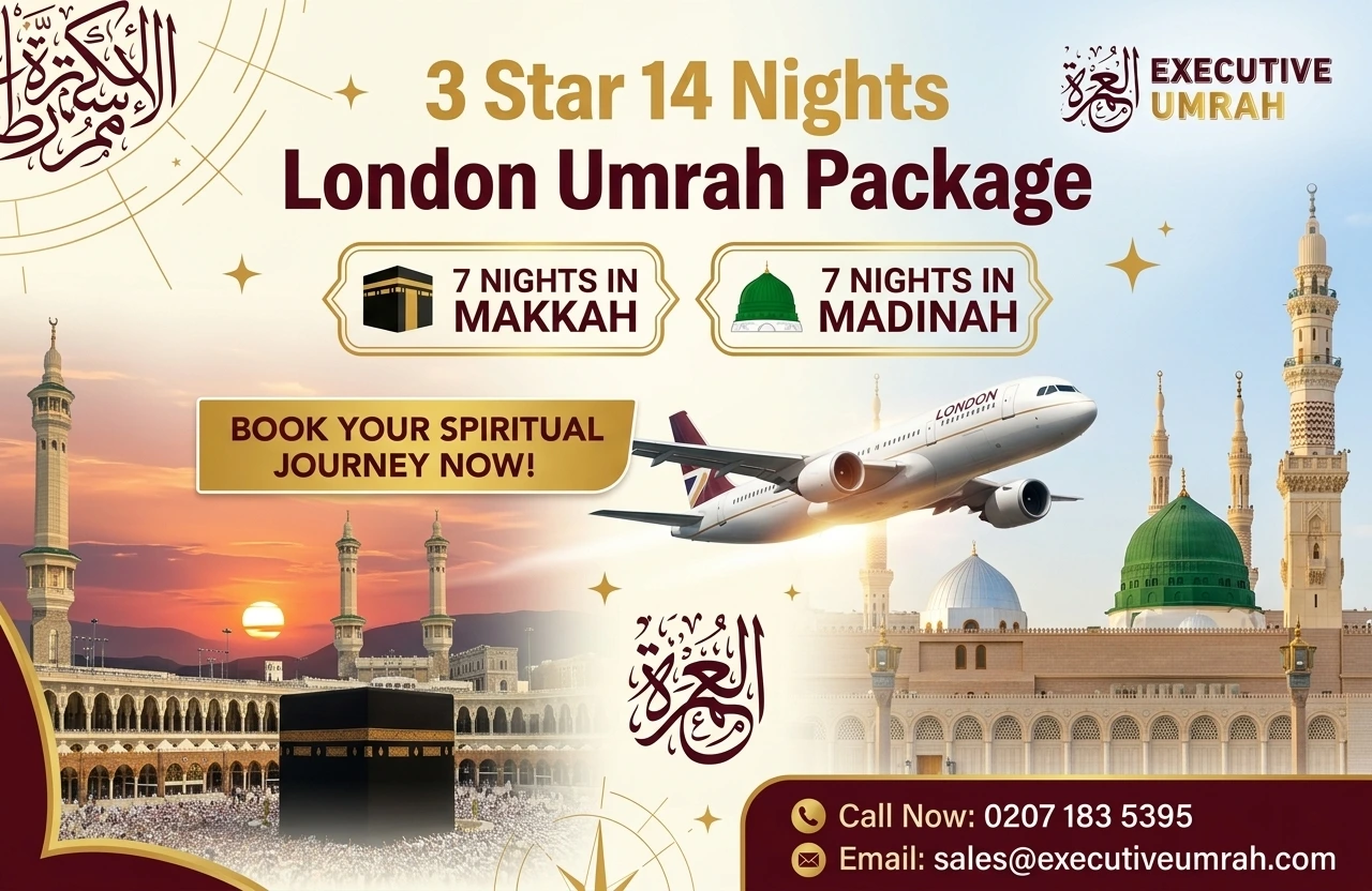 3 Star 14 Nights London Umrah Package