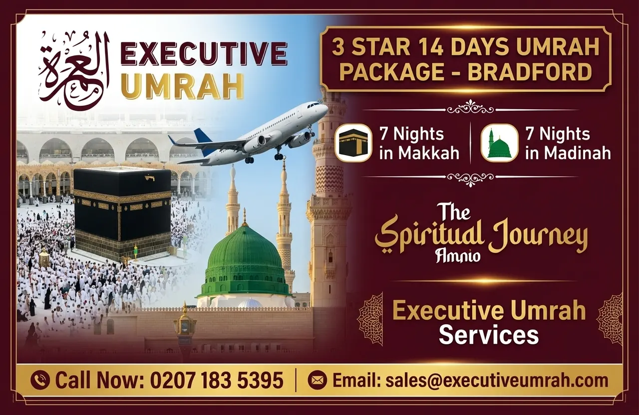 3 Star 14 Days Umrah Package Bradford